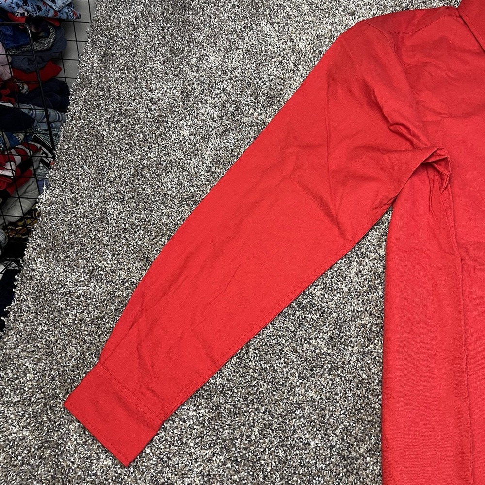 Bullock & Jones Viyella Men Size M Red Shirt Canada Wool Cotton Button Down Used - Picture 6 of 11